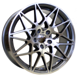 Alu kola Racing Line B5167, 19x8.5 5x120 ET33, šedivá + leštění (zátěžová)