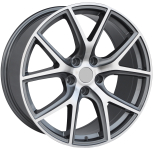 Alu kola Racing Line B5315, 20x9 5x127 ET38, šedivá + leštění (zátěžová)