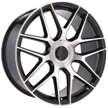 Alu kola Racing Line B5318, 21x10 5x112 ET44, černá + leštění (zátěžová)