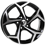 Alu kola Racing Line B5340, 17x7 5x100 ET41, černá + leštění