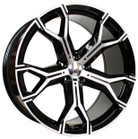 Alu kola Racing Line B5498, 22x10.5 5x112 ET43, černá + leštění