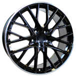 Alu kola Racing Line B5541, 21x9.5 5x130 ET71, černá + leštěný límec (zátěžová)