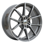 Alu kola Racing Line B5601, 17x7.5 5x112 ET27, šedivá + leštění