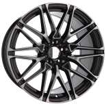 Alu kola Racing Line B5771, 22x9.5 5x112 ET37, černá + tmavé leštění (zátěžová)