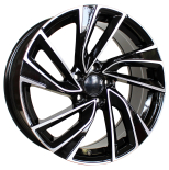 Alu kola Racing Line B5772, 19x7.5 5x112 ET45, černá + leštění (zátěžová)