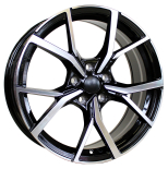 Alu kola Racing Line B5801, 17x7 5x100 ET39, černá + leštění