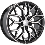 Alu kola Racing Line B5812, 17x7.5 5x100 ET40, černá + leštění