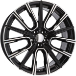 Alu kola Racing Line B5836, 20x8.5 5x112 ET25, černá + leštění