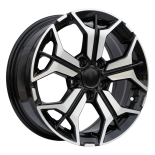 Alu kola Racing Line B5846, 16x6.5 5x114.3 ET40, černá + leštění
