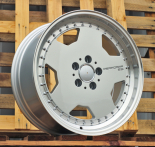 Alu kola Racing Line B5852, 17x8 5x112 ET35, stříbrná + leštěný límec
