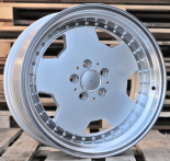 Alu kola Racing Line B5852, 17x9.5 5x112 ET25, stříbrná + leštěný límec