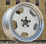 Alu kola Racing Line B5852, 18x8 5x112 ET30, stříbrná + leštěný límec