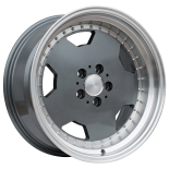 Alu kola Racing Line B5852, 18x9 5x112 ET30, šedivá + leštěný límec