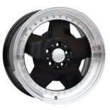 Alu kola Racing Line B5852, 18x9 5x112 ET35, černá + leštěný límec