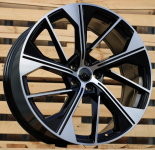 Alu kola Racing Line B5907, 20x8.5 5x112 ET35, černá + leštění (zátěžová)
