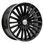 Alu kola Racing Line B5909, 18x8 5x112 ET40, černá + leštěný límec