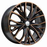 Alu kola Racing Line B5922, 19x8 5x112 ET45, černá matná + měděná barva leštění