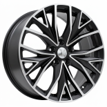 Alu kola Racing Line B5922, 19x8 5x112 ET49, černá matná + leštění