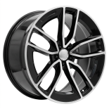 Alu kola Racing Line B5949, 22x11 5x112 ET50, černá + leštění (zátěžová)