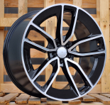 Alu kola Racing Line B5949, 22x11.5 5x112 ET47, černá + leštění (zátěžová)