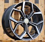 Alu kola Racing Line B5952, 17x7.5 5x100 ET45, černá + leštění