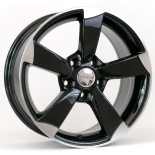Alu kola Racing Line BK217, 17x7.5 5x112 ET35, černá + leštění