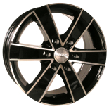 Alu kola Racing Line BK474, 18x8 6x120 ET50, černá + leštění (zátěžová)