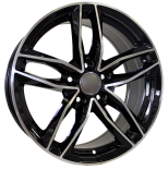 Alu kola Racing Line BK690, 19x8.5 5x112 ET40, černá + leštění