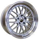 Alu kola Racing Line BK848, 19x8.5 5x120 ET20, stříbrná + leštěný límec