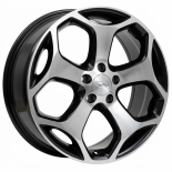 Alu kola Racing Line BK871, 16x6.5 5x108 ET50, černá + leštění