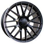 Alu kola Racing Line BK912, 19x8.5 5x112 ET45, černá matná + leštěný límec
