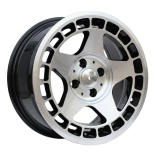 Alu kola Racing Line BK927, 15x7 4x100 ET24, černá + leštění