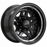 Alu kola Racing Line BK936, 15x10 5x139.7 ET-44, černá + leštění (zátěžová)