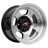 Alu kola Racing Line BY472, 15x12 6x139.7 ET-78, černá + leštění (zátěžová)