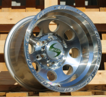 Alu kola Racing Line BY531, 15x10 6x139.7 ET-44, stříbrná + leštění
