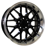Alu kola Racing Line BY773, 18x8 5x120 ET20, černá + leštěný límec