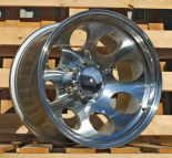 Alu kola Racing Line BY997, 17x10 6x139.7 ET-52, stříbrná + leštěný límec