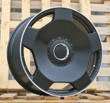 Alu kola Racing Line BYF3111, 22x10 5x112 ET42, černá matná + leštěný límec (zátěžová)