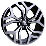 Alu kola Racing Line D1419, 20x8 5x108 ET40, černá + leštění (zátěžová)