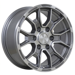 Alu kola Racing Line D1968, 20x9 6x135 ET35, šedivá matná + leštění (zátěžová)