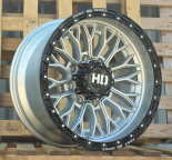 Alu kola Racing Line D1972, 20x9 6x139.7 ET, stříbrná + černá (zátěžová)