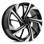 Alu kola Racing Line D1981, 19x7.5 5x114.3 ET45, černá + leštění