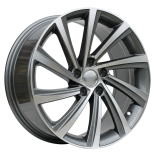 Alu kola Racing Line D2403, 18x8 5x112 ET45, šedivá + leštění