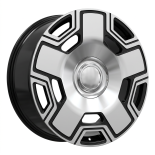 Alu kola Racing Line F3053, 21x10 5x130 ET35, černá + leštění (zátěžová)