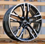 Alu kola Racing Line F726, 21x9 5x112 ET30, černá + leštění (zátěžová)