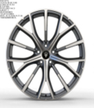 Alu kola Racing Line FB1573, 21x10 5x114.3 ET42, šedivá matná + leštění (zátěžová)