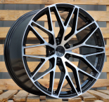 Alu kola Racing Line FB1705, 21x9.5 5x130 ET46, černá + leštění (zátěžová)