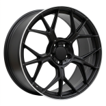 Alu kola Racing Line FBX120, 20x8.5 5x112 ET40, černá matná + leštěný límec