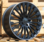 Alu kola Racing Line FBX132, 18x8 5x112 ET43, černá matná + leštěný límec
