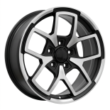 Alu kola Racing Line FBX373, 18x8 5x127 ET35, černá matná + leštění